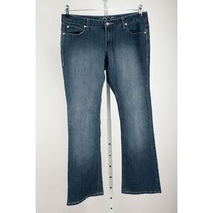 Coogi Jeans Womens 11 / 12 Blue Denim Med Wash Embroidered Pockets Bootcut